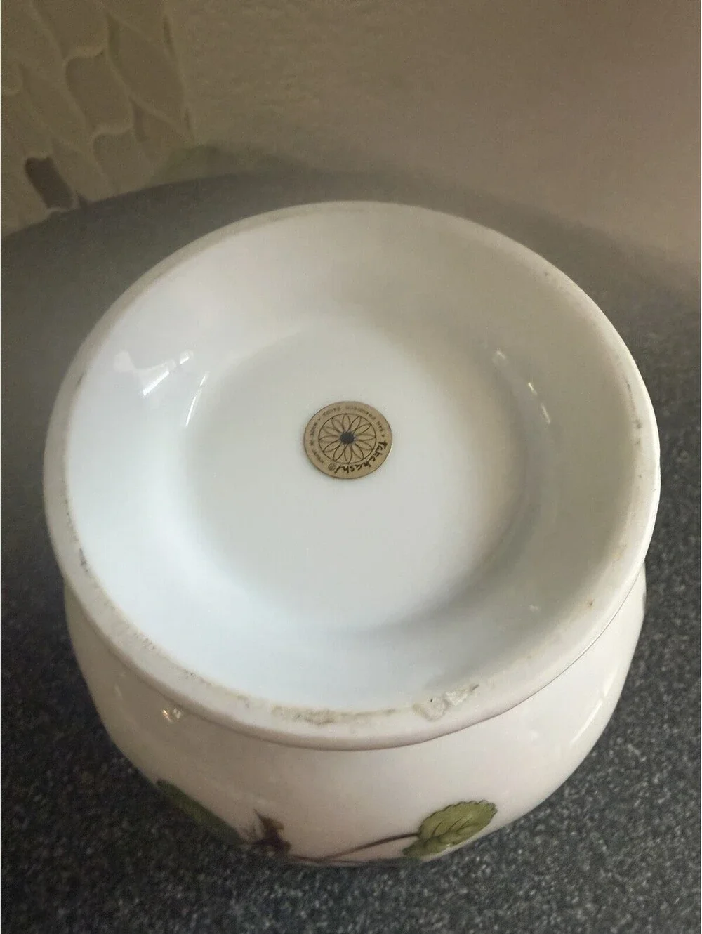 Vintage TAKAHASHI San Francisco Japanese Porcelain JARDINIERE PLANTER Wildflower
